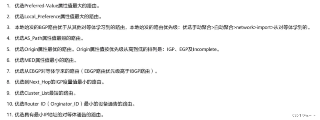 BGP的选路原则插图1 BGP的选路原则