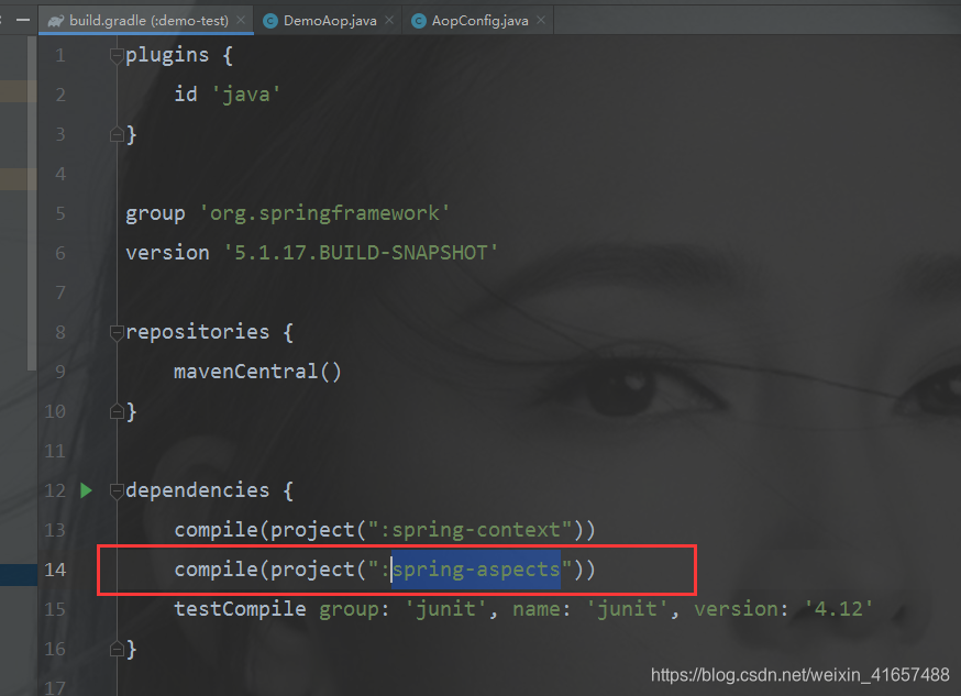 导入spring-aspects 包
