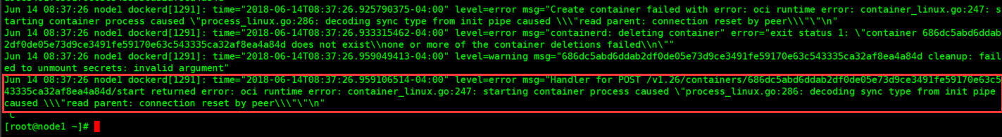 kubernetes环境下 创建pod过程中 异常信息总结整理