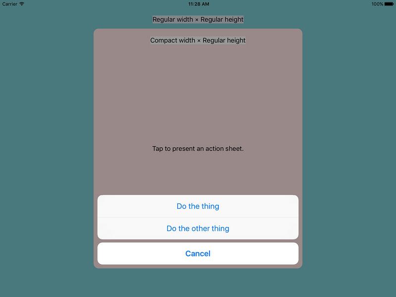 Form sheet presenting action sheet as sheet