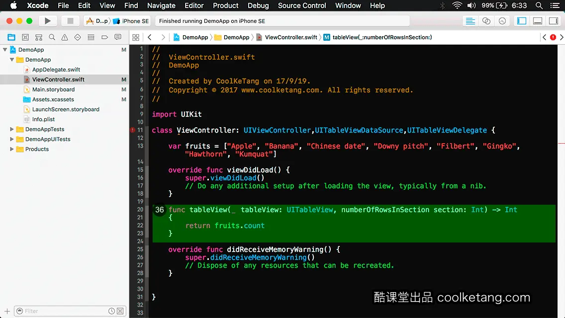 互动教程 for Xcode9 & Swift4-酷课堂