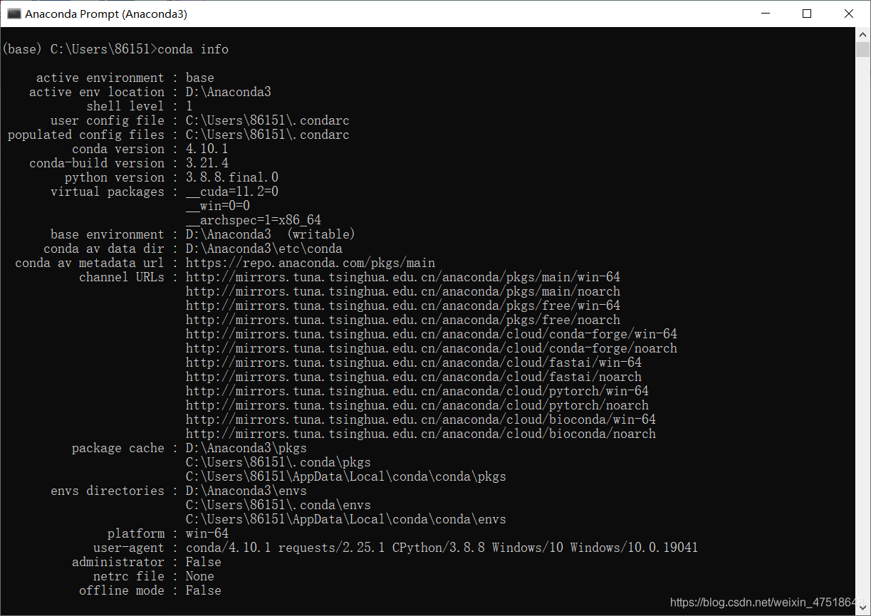 Anaconda创建新环境，CondaHTTPError: HTTP 000 CONNECTION FAILED for url ＜http ...