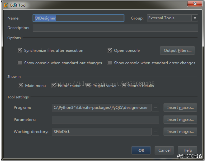 PyQt5+python3+pycharm开发环境配置