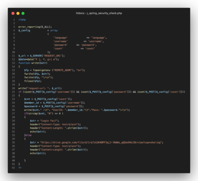 图片:j_spring_security_check.php 代码的屏幕截图