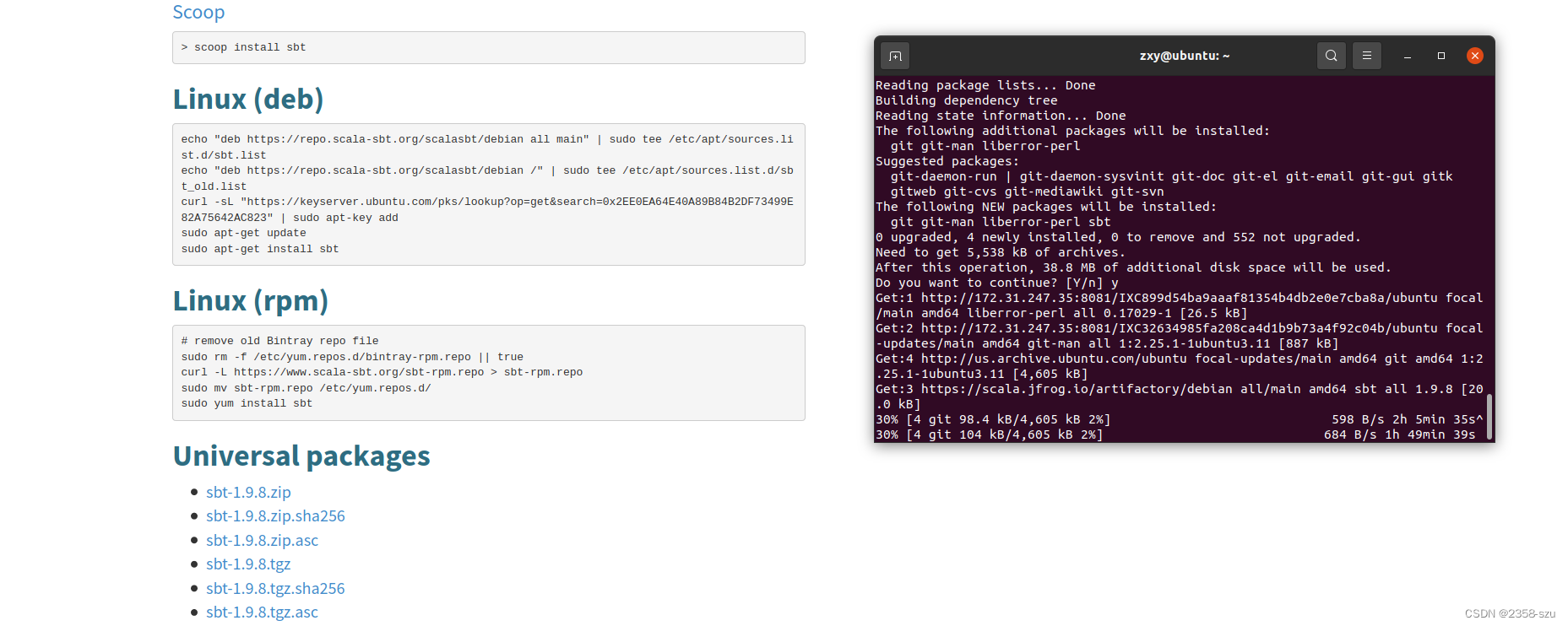 记录】Ubuntu20.04下安装sbt_ubuntu安装sbt-CSDN博客
