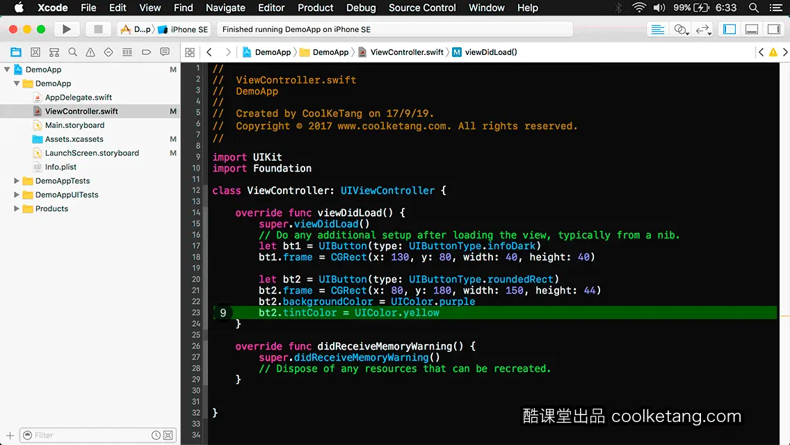 互动教程 for Xcode9 & Swift4-酷课堂