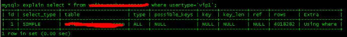 mysql <wbr>explain中的type列含义和extra列的含义