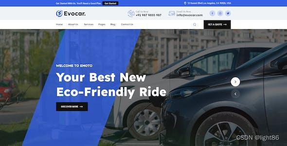 现代简约风网页设计的页面过渡效果创意