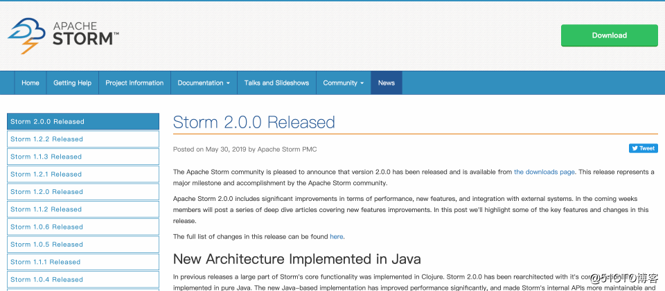 分布式实时运算系统Storm更新2.0重大改善Java实作