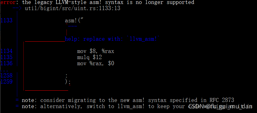 the legacy LLVM-style asm! syntax is no longer supported_llvm不支持asm如何解决 ...