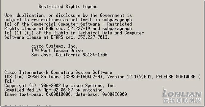 实战恢复cisco 2950交换机的IOS