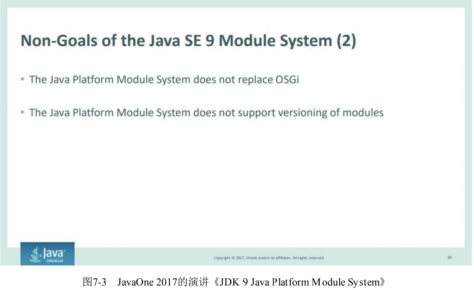 图7-3 JavaOne 2017的演讲《JDK 9 Java Platform Module System》