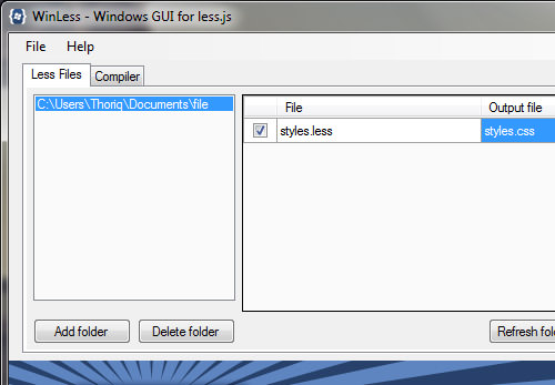 less.js的Windows GUI