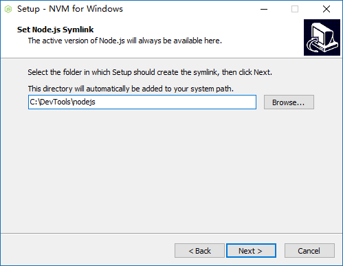 Set Node.js Symlink