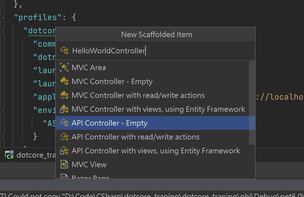 Rider: 创建空Web API Controller_rider 没有 controller-CSDN博客