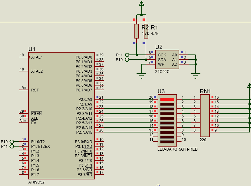 51单片机at24c02写读流水灯实例 proteus仿真_proteus 24c02-csdn博客