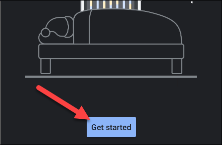 Tap "Get Started" in the "Bedtime" app.