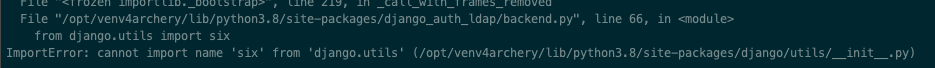 ImportError: cannot import name 'six'