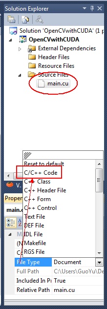 OpenCV2.2与CUDA4.0的硬性结合