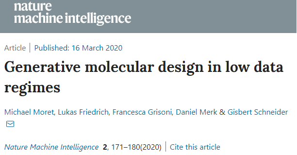Nat. Mach. Intell. | 少量数据的生成式分子设计_generative molecular design in low ...