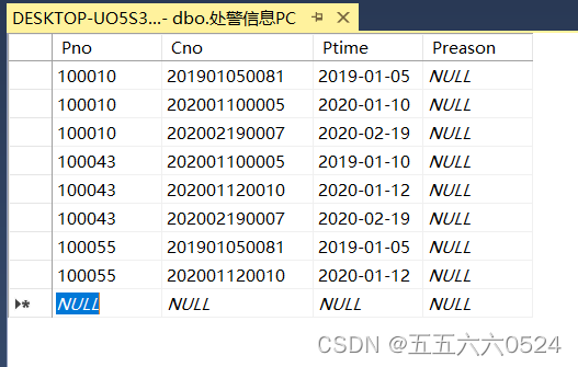 SQL Server数据库实操 第一波 数据查询_sql查询每个驾驶员每月的服务违章总数、安全违章总数与安全事故总数-CSDN博客