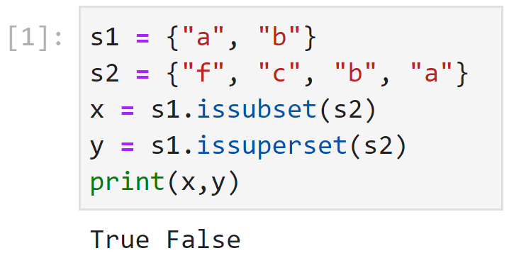 【Python判断集合是子集还是超集】issubset()和issuperset()方法_issubset函数python-CSDN博客