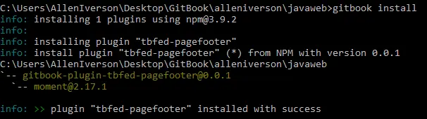 gitbook install