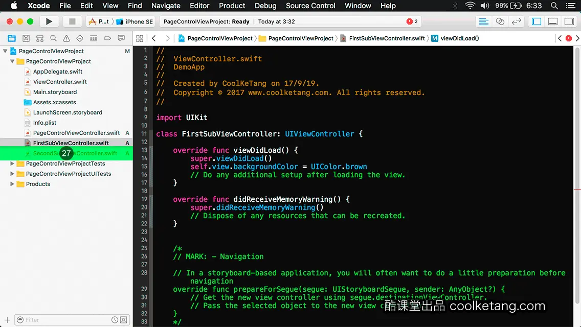 互动教程 for Xcode9 & Swift4-酷课堂