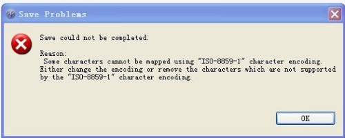 Save could not be completed