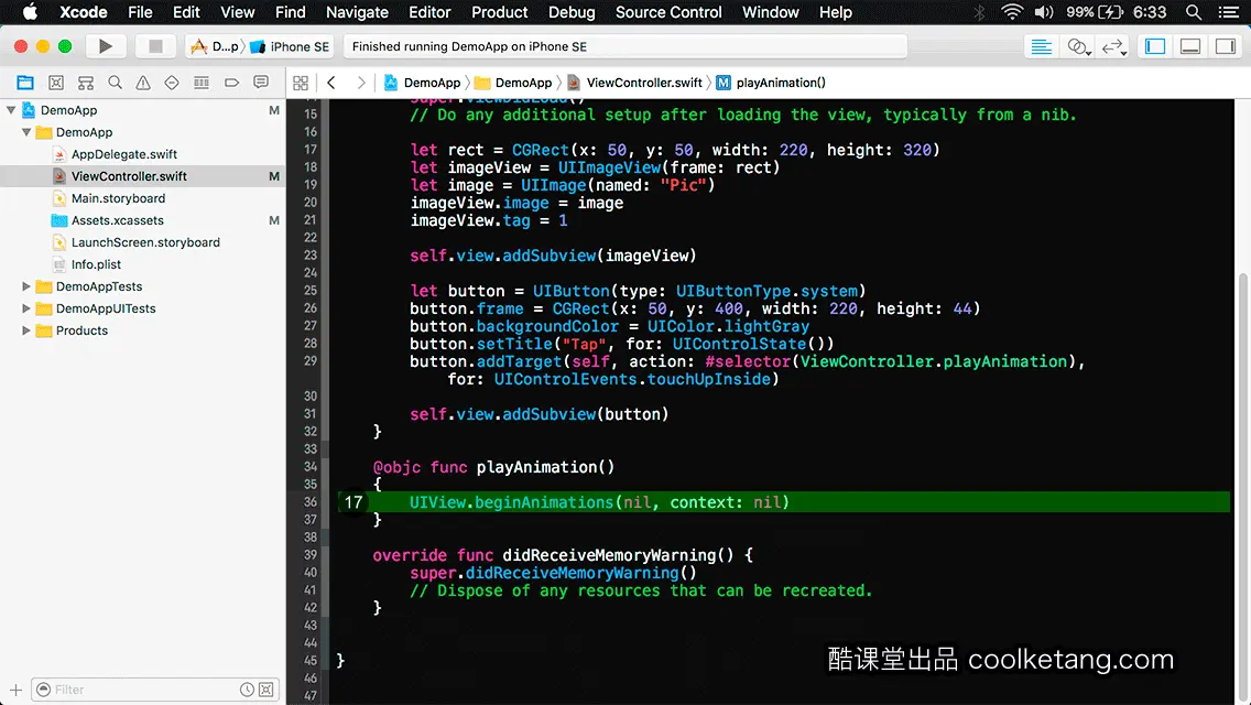 互动教程 for Xcode9 & Swift4-酷课堂