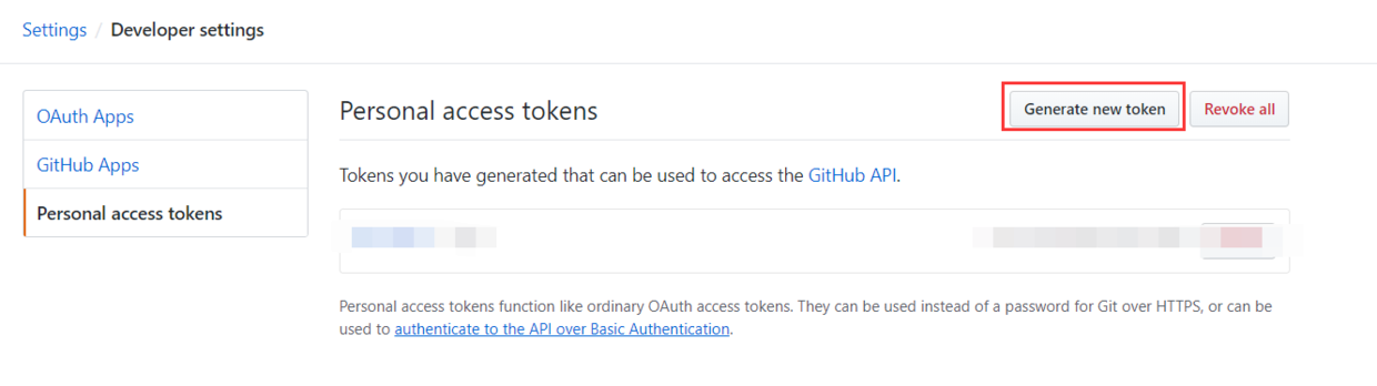 创建新的Token