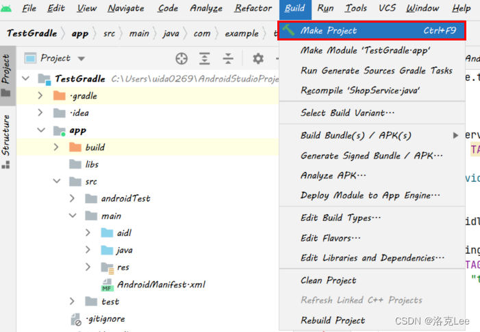 AndroidStudio make project