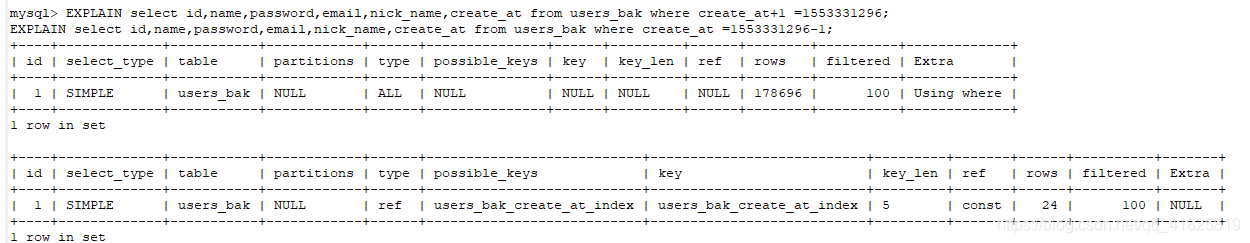 explain sql分析