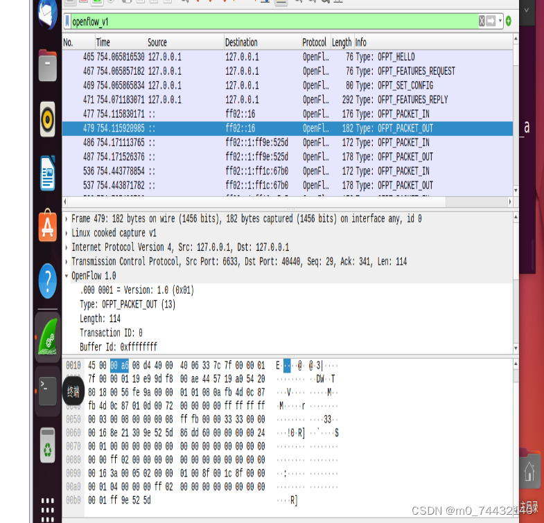 Packetin OpenFlow分析协议实践_wireshark flowmod-CSDN博客
