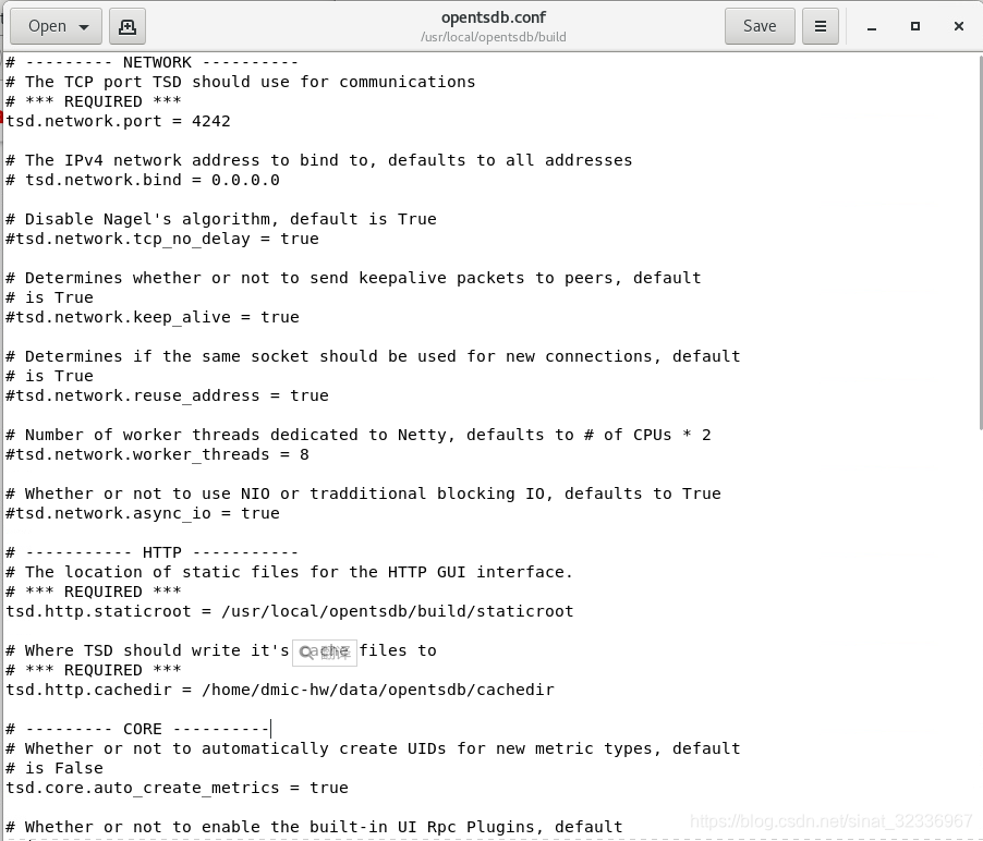 opentsdb.conf配置文件