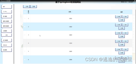 图5-10分类管理界面图