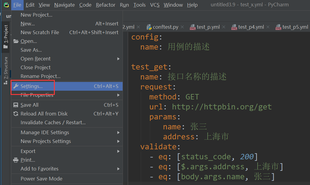 pytest + yaml 框架 - Pycharm 设置 yaml 格式用例模板,高效写用例_pycharm yaml-CSDN博客