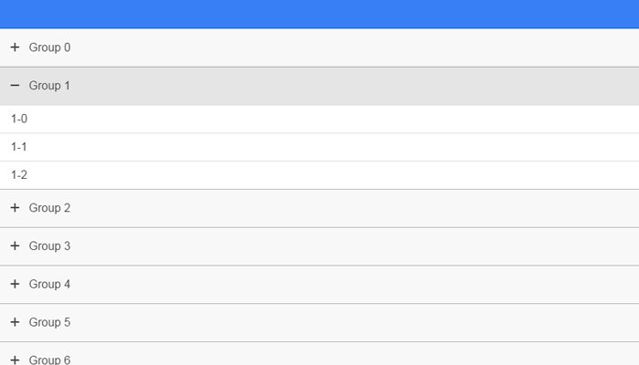 material design list open source accordion