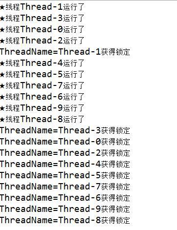 公平锁运行结果