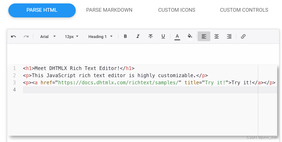 1.1.4:DHTMLX Rich Text|JavaScript/HTML Rich Text Editor-CSDN博客