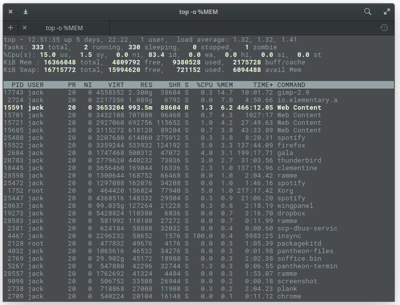 Linux 中检查内存的5中方法Linux 中检查内存的5中方法