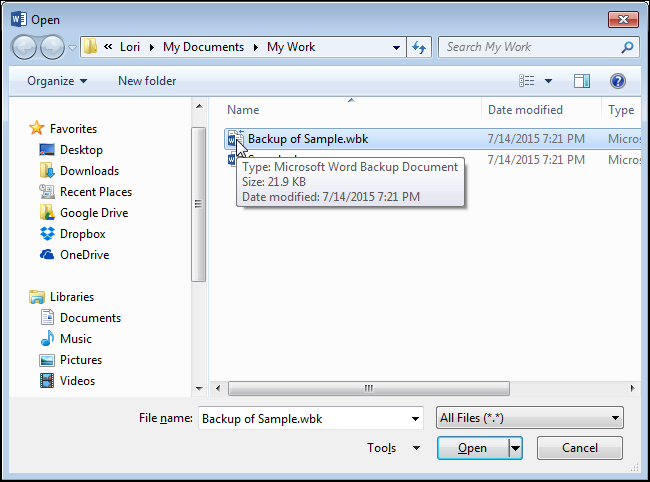 07_selecting_backup_document