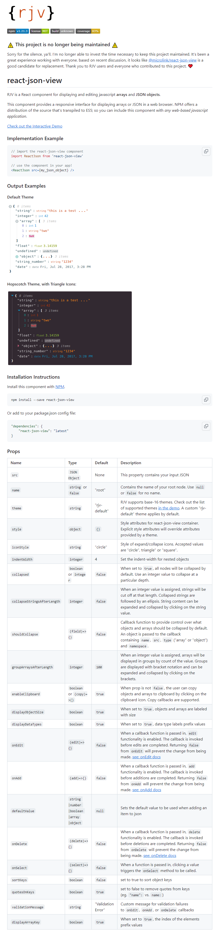 React中使用react-json-view展示JSON数据-CSDN博客