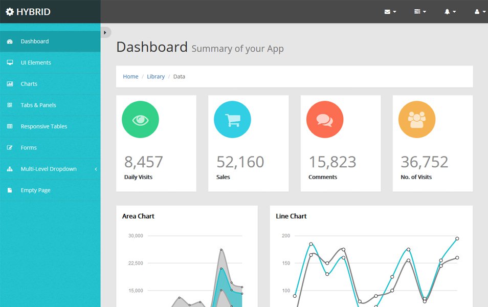 Bootstrap Hybrid Admin Template