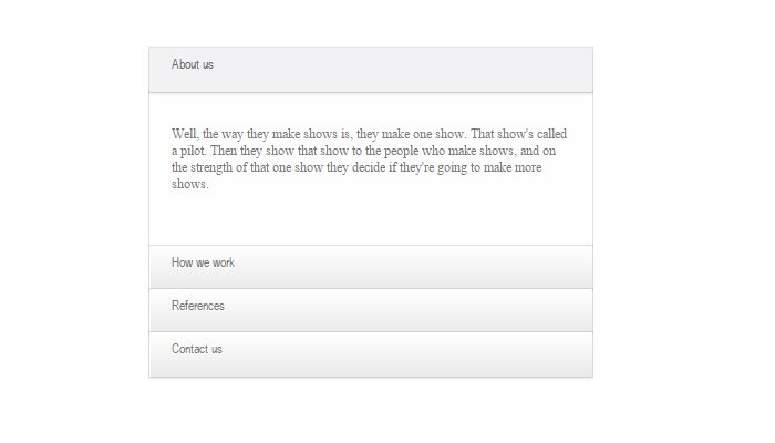 pure css code open source accordion menu
