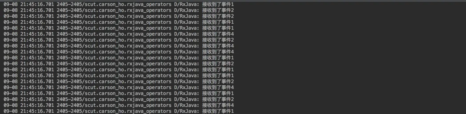 新的Observable发送其余事件 = 原始Observable重新发送