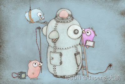 Gopher建造机器人（Renee French 绘图）