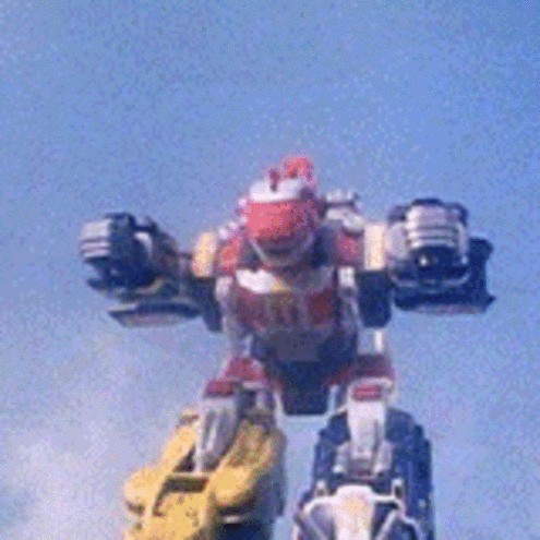 power rangers megazord morphing gif