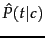 $\hat{P}(\tcword\vert c)$