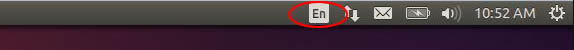 Ubuntu 1310 input method menu icon